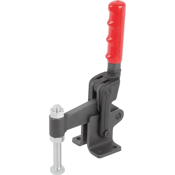 Toggle Clamp Vertical Heavy Vers, Horizontal Foot F1=6000, Fixed Clamp Spindle M12X100, Steel Hard